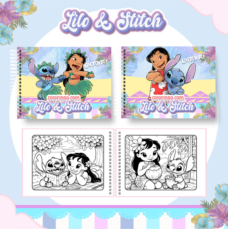 Livro de Colorir Bobbie Goods Lilo & Stitch - Toca Kids