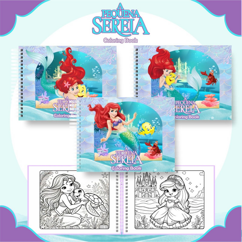 Livro de Colorir Bobbie Goods A pequena sereia - Toca Kids