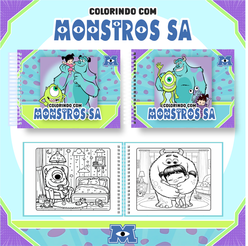 Livro de Colorir Bobbie Goods Monstros SA - Toca Kids