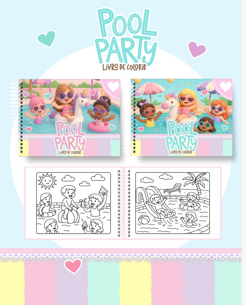 Livro de Colorir Bobbie Goods Pool Party - Toca Kids