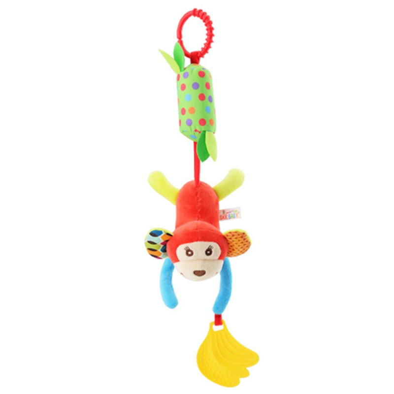 Chocalho de Atividades com Bichinhos Divertidos - Brinquedo Sensorial para Bebê