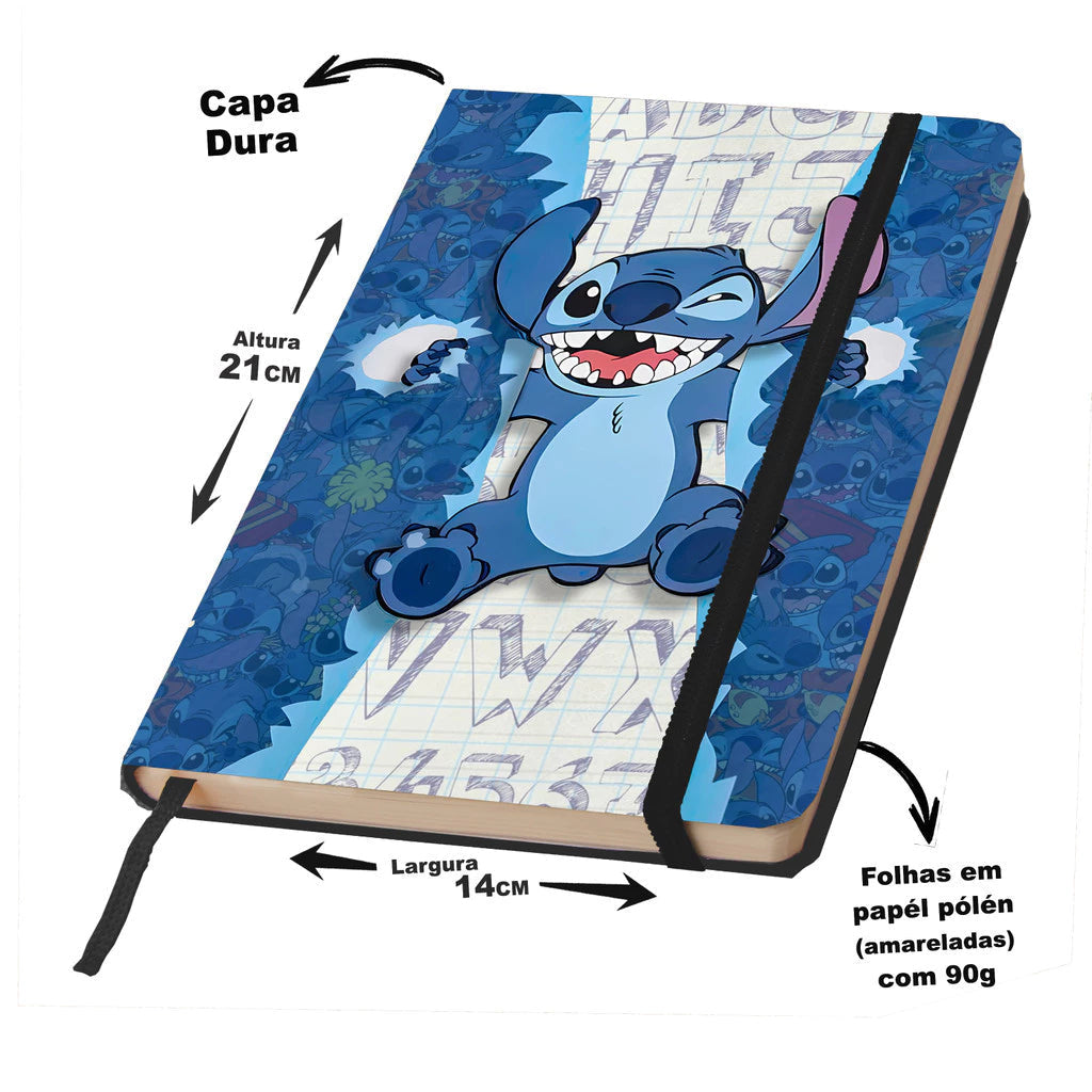 Caderno Stitch: Criatividade e Diversão em Cada Página! 💙