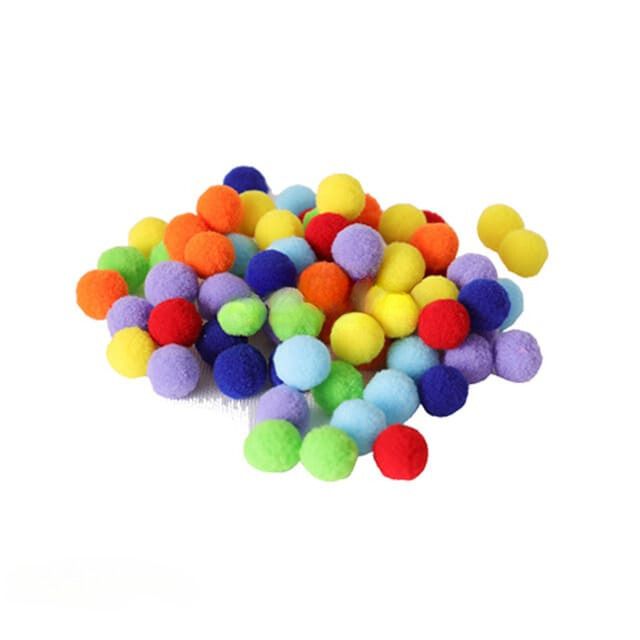 Kit Pompoms para Coordenação Motora Fina – Pegador e Potes | Toca Kids