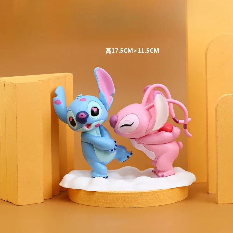 Miniatura Decorativa Stitch & Angel - Colecionável Apaixonante! 💖🌈