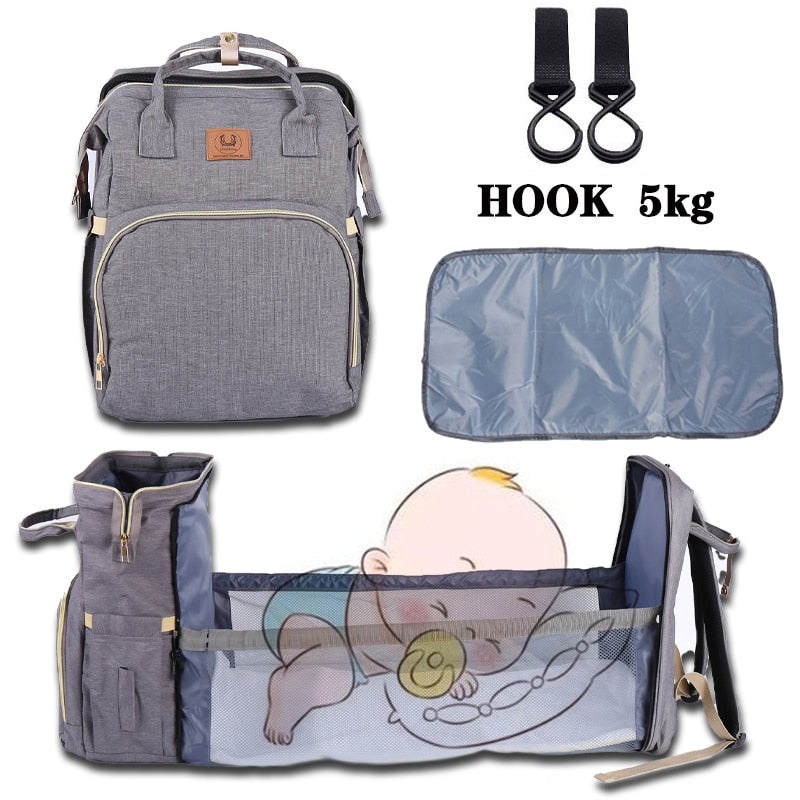 Mochila Maternidade Multifuncional com Trocador Extensível
