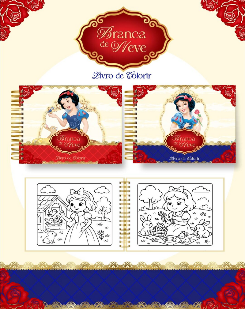 Livro de Colorir Bobbie Goods Branca de neve - Toca Kids