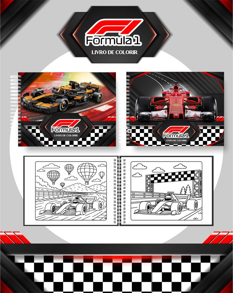 Livro de Colorir Bobbie Goods Formula 1 - Toca Kids