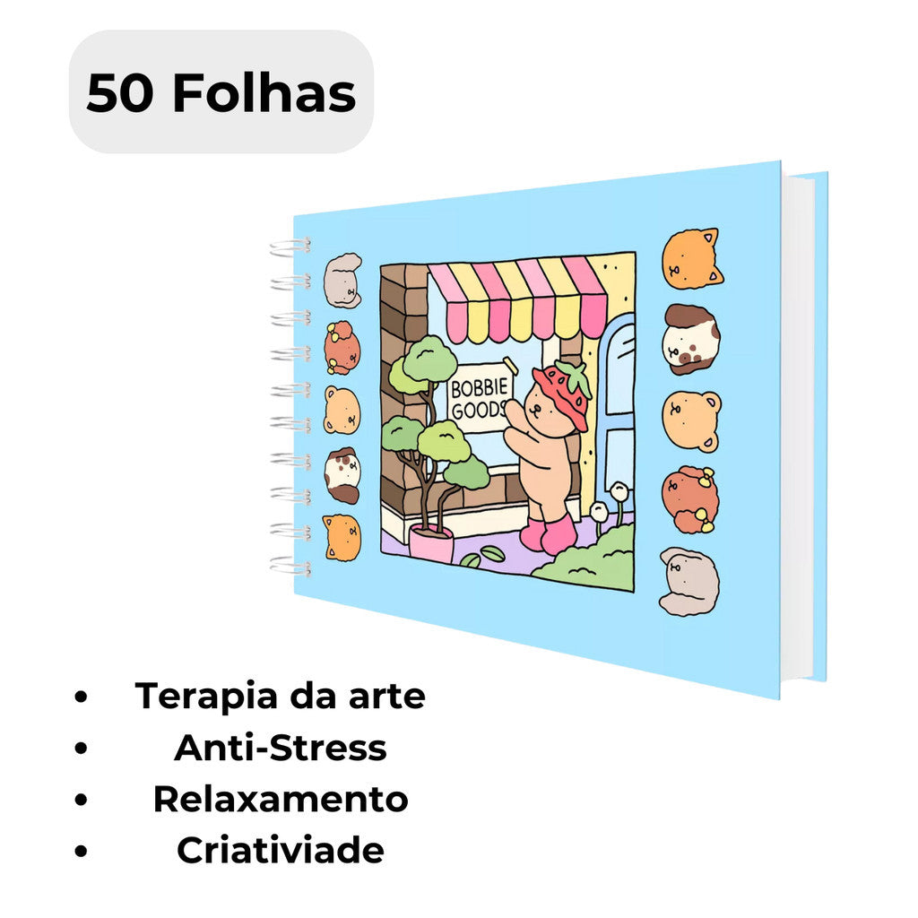 Livro de Colorir Bobbie Goods + Canetinhas | Into the Garden – Plantas, Flores e Animais