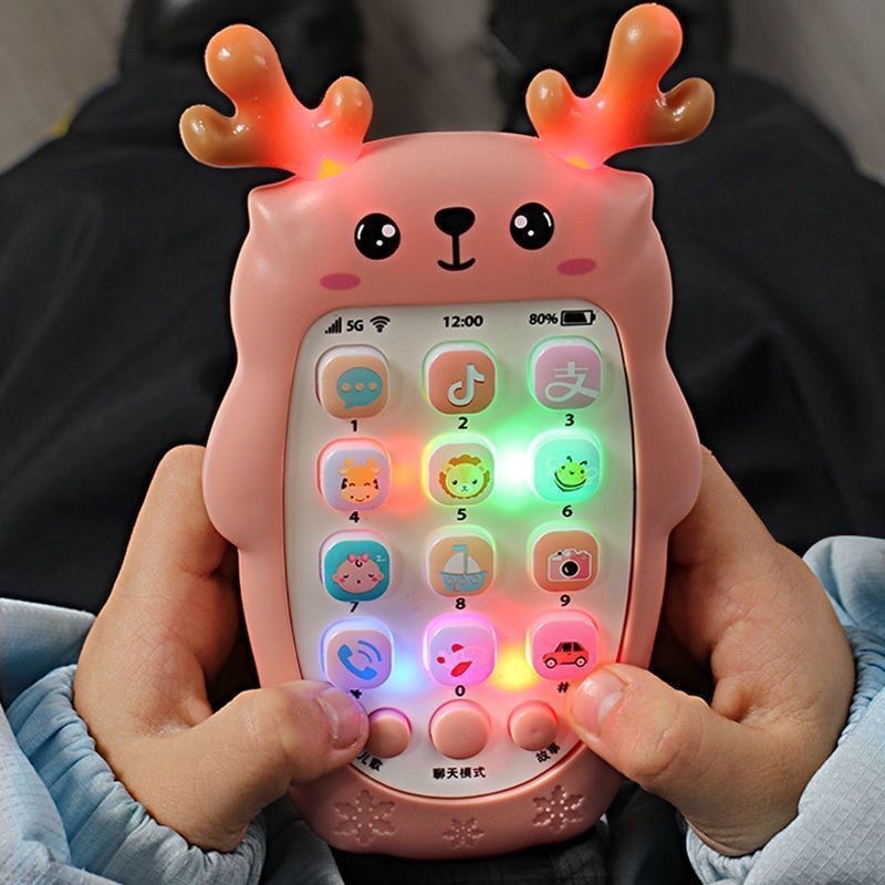 Celular Baby Bilíngue - Brinquedo Eletrônico com Músicas, Sons e Funções Educativas