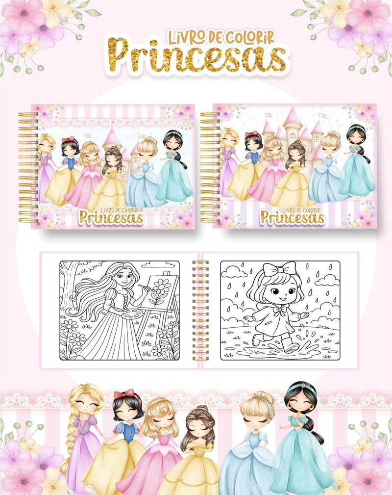 Livro de Colorir Bobbie Goods Príncesas - Toca Kids
