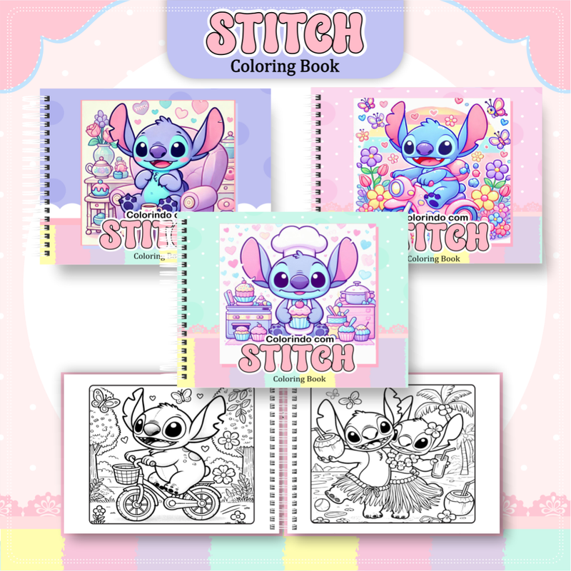 livro de colorir stitch