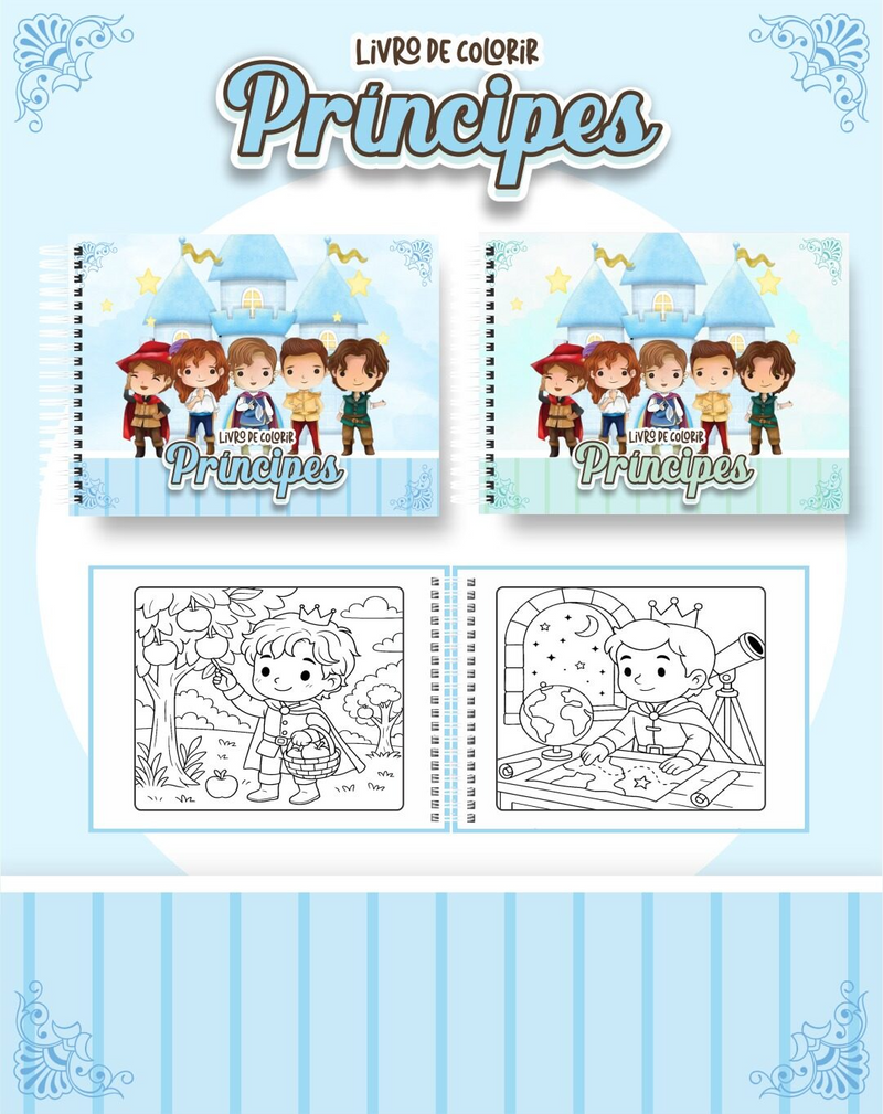 Livro de Colorir Bobbie Goods Príncipes - Toca Kids
