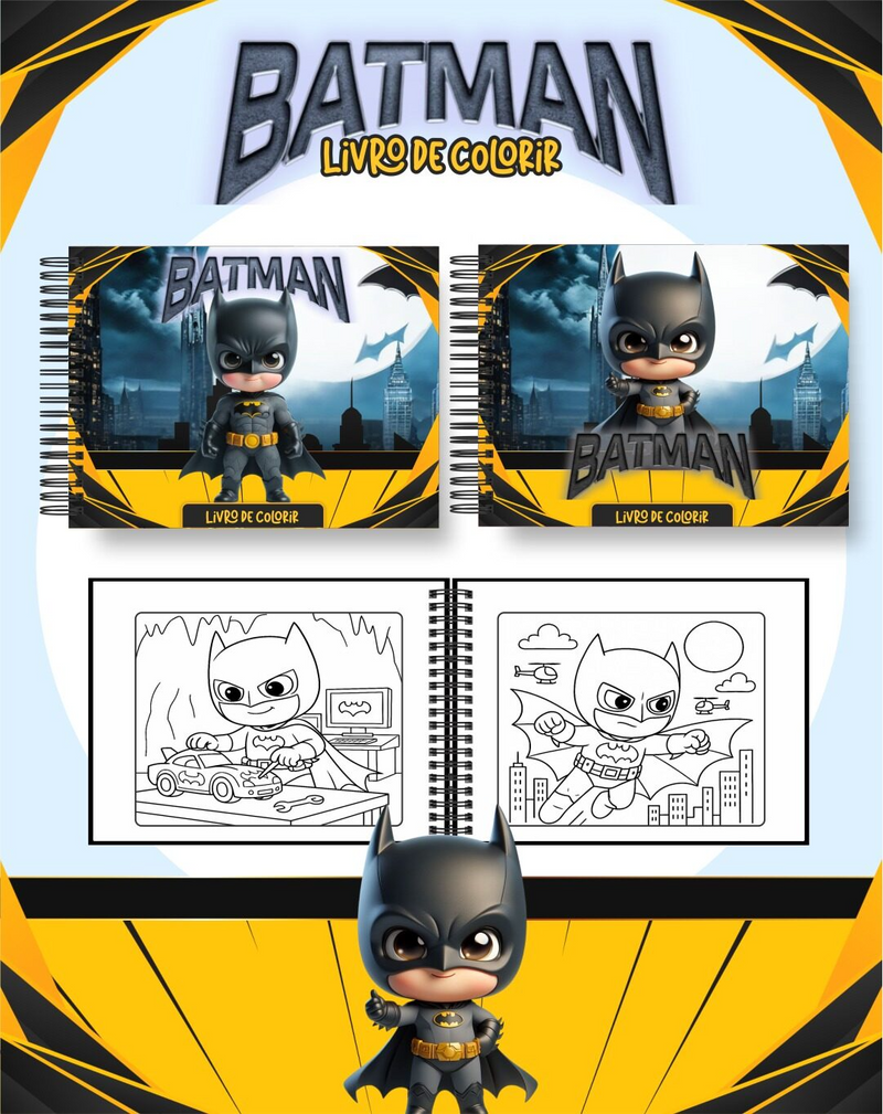 Livro de Colorir Bobbie Goods Batman - Toca Kids