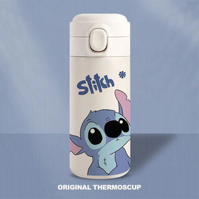 Garrafa Térmica Stitch e Angel – Mantenha Suas Bebidas na Temperatura Perfeita com Muita Fofura! 💙💜