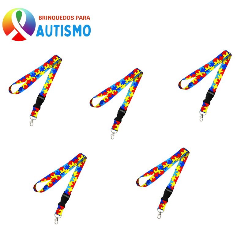 Kit Cordão Autismo Quebra Cabeça