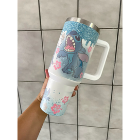 Copo Térmico Stitch Personalizável 🥤✨ - 1200ml de Estilo e Praticidade! 💙
