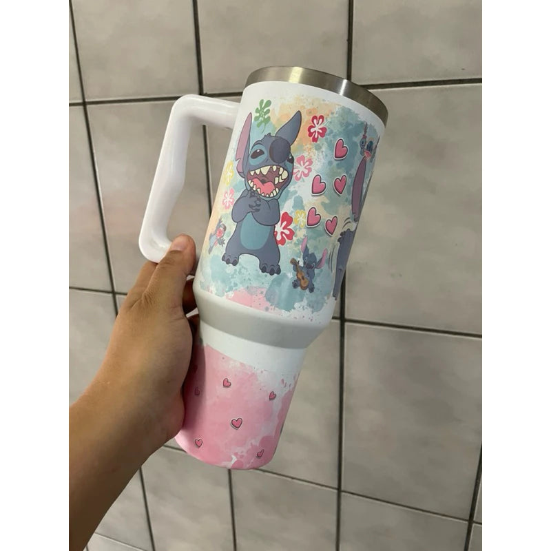 Copo Térmico Stitch Personalizável 🥤✨ - 1200ml de Estilo e Praticidade! 💙