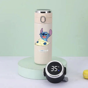 Garrafa Térmica Stitch e Angel – Mantenha Suas Bebidas na Temperatura Perfeita com Muita Fofura! 💙💜