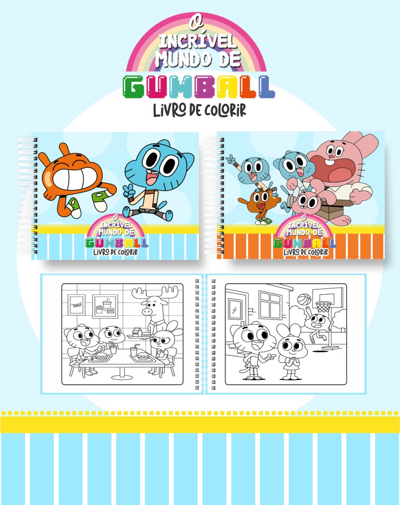 Livro de Colorir Bobbie Goods O íncrivel mundo de Gumball - Toca Kids
