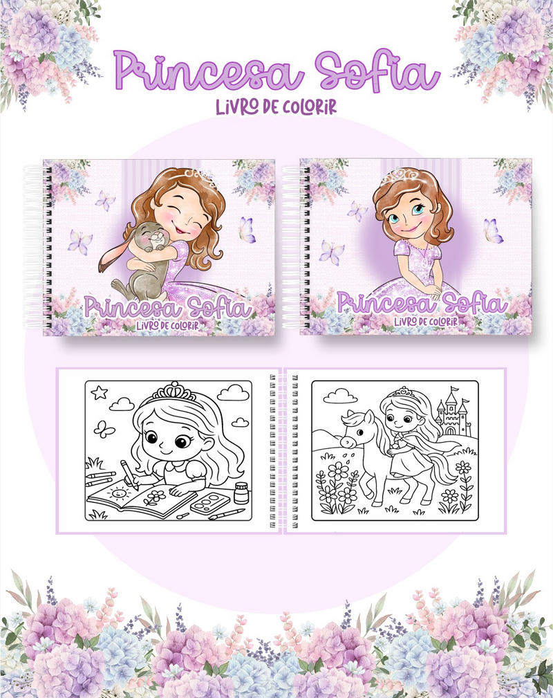 Livro de Colorir Bobbie Goods Princesa Sofia - Toca Kids