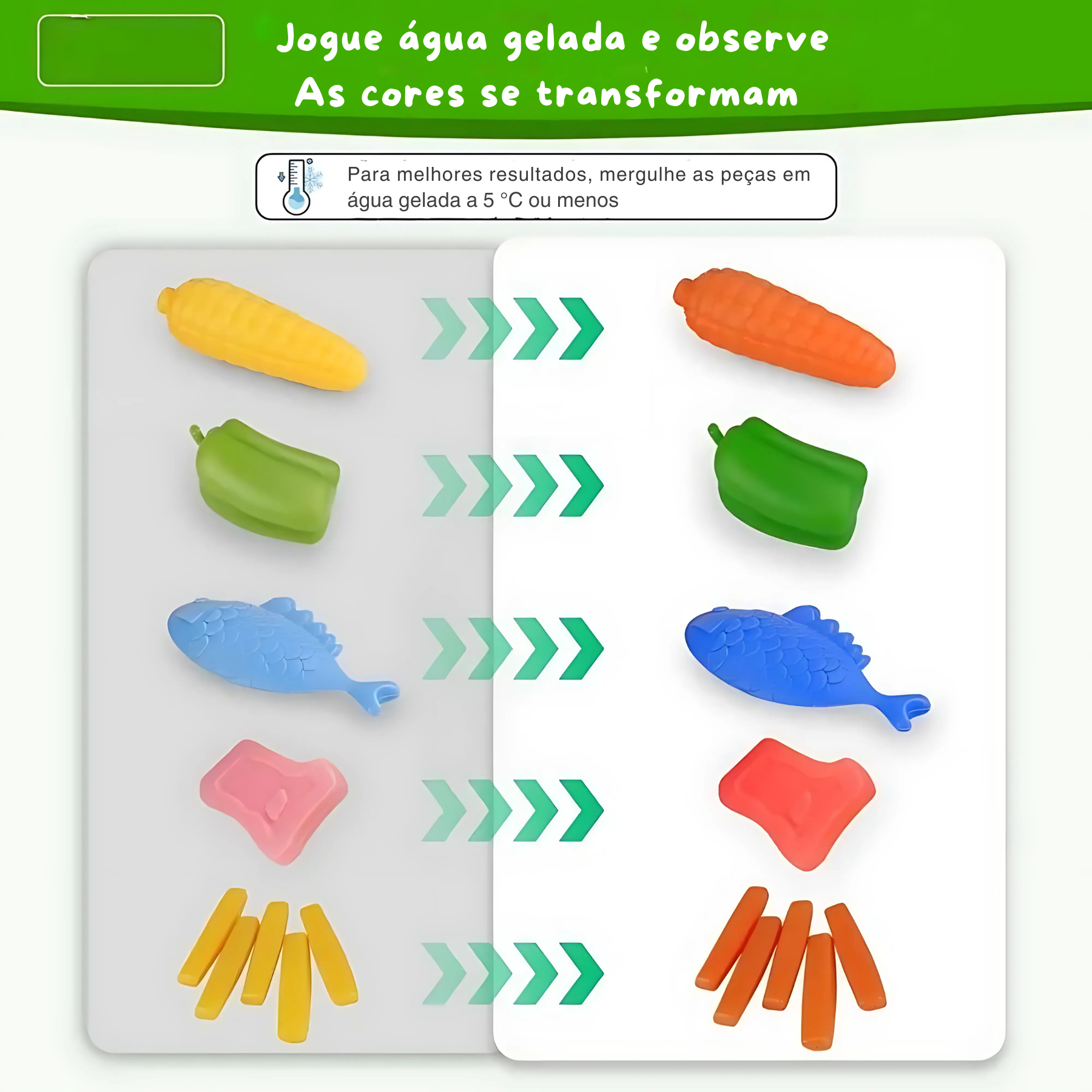 Cozinha Infantil Interativa com Fritadeira que Muda de Cor – Brinquedo Educativo