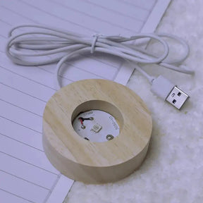 Luminária Bola de Cristal de mesa do Stitch - Luz Amarela USB