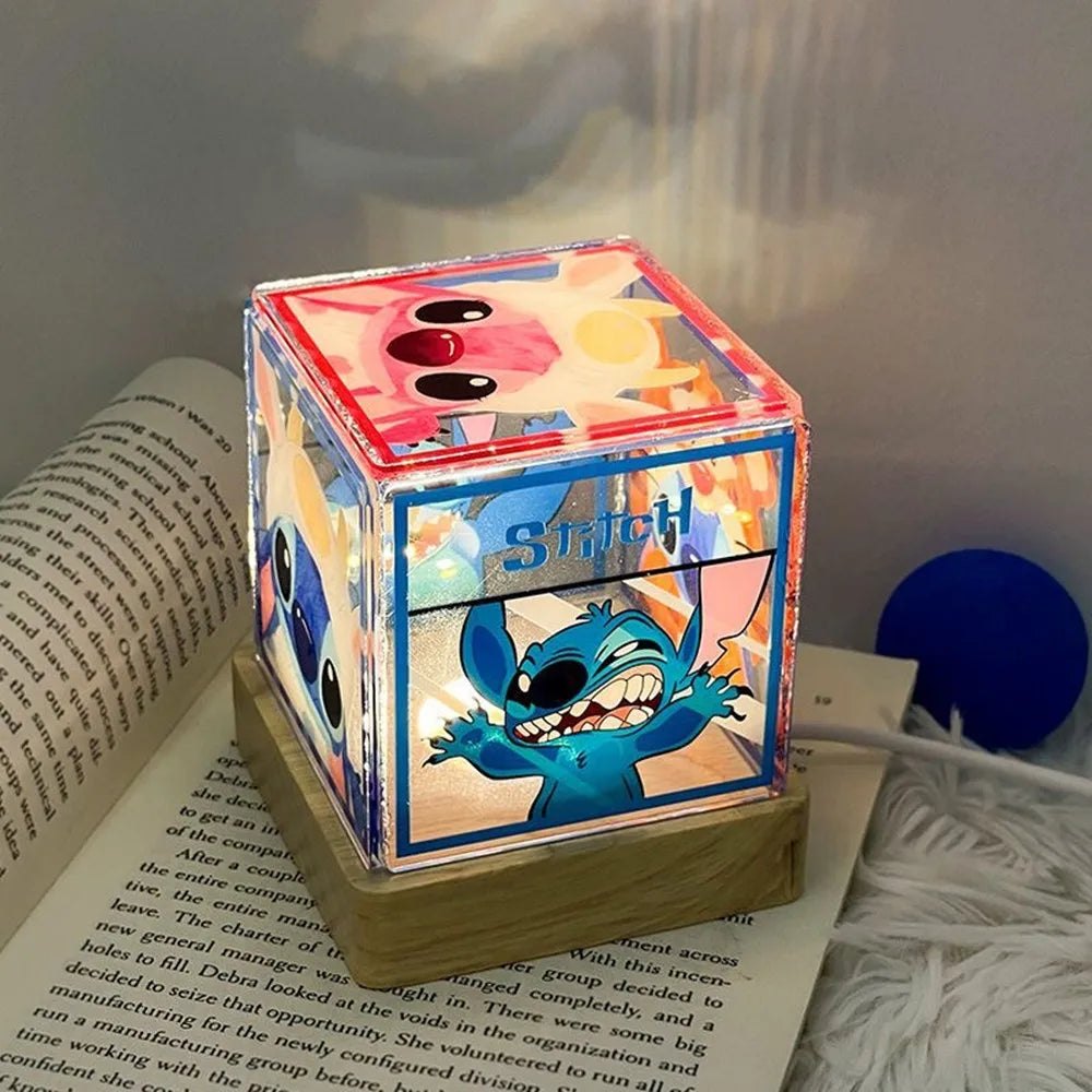 Luminária Cubo Montável Stitch: Monte e Ilumine com o Charmoso Stitch! 🌌✨
