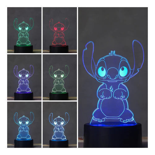 Luminária 3D do Stitch: Transforme Seu Ambiente com Magia e Estilo!