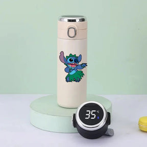 Garrafa Térmica Stitch e Angel – Mantenha Suas Bebidas na Temperatura Perfeita com Muita Fofura! 💙💜
