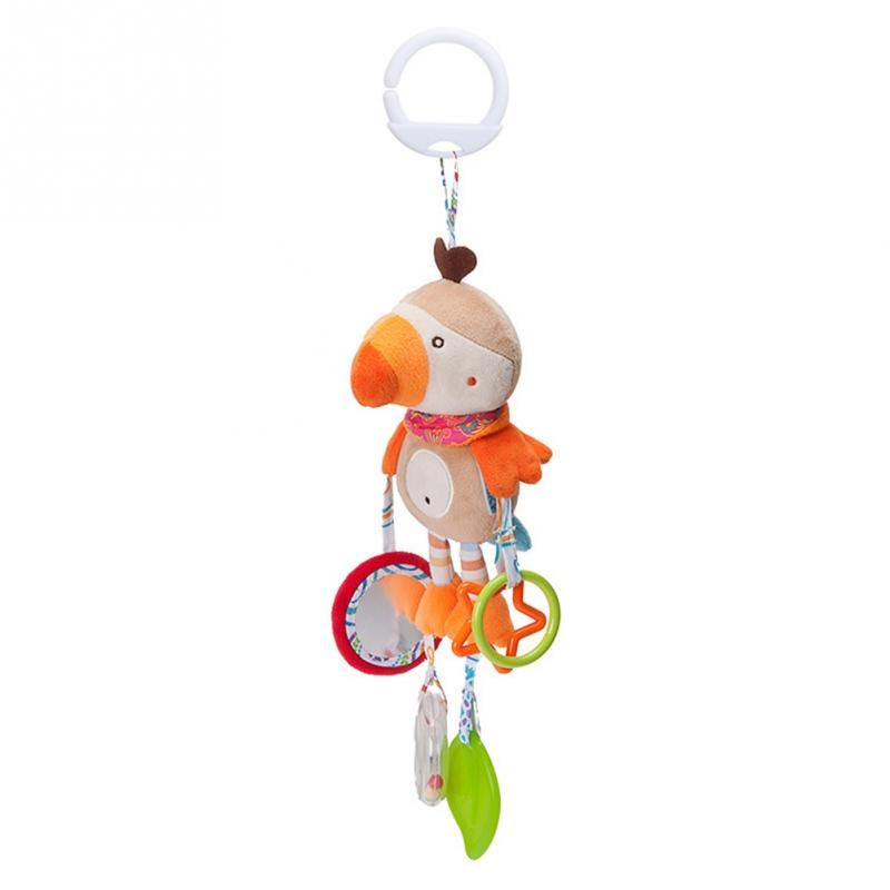 Chocalho de Atividades com Bichinhos Divertidos - Brinquedo Sensorial para Bebê