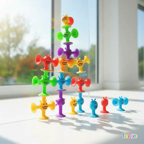 Brinquedo de Construção com Ventosa Educativo 48pcs | Toca Kids