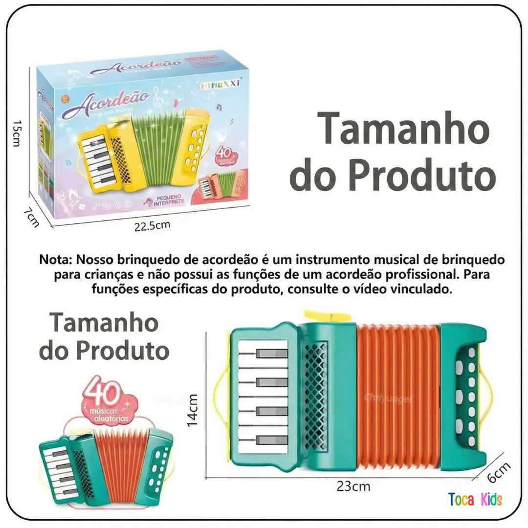Sanfona Infantil – Brinquedo Musical Educativo | Toca Kids