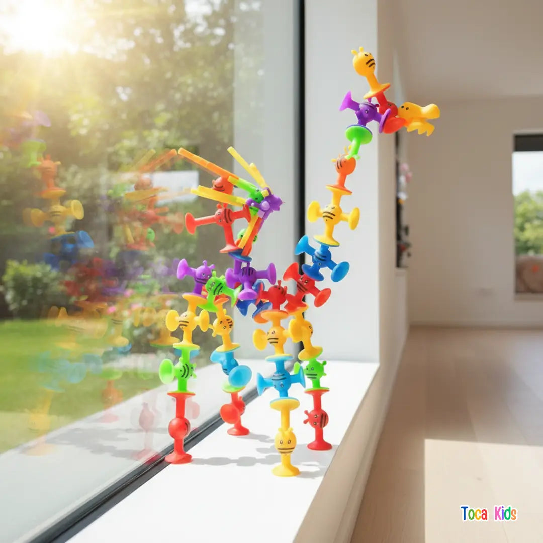 Brinquedo de Construção com Ventosa Educativo 48pcs | Toca Kids