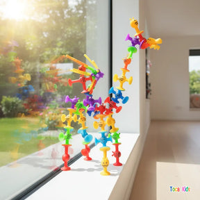 Brinquedo de Construção com Ventosa Educativo 48pcs | Toca Kids