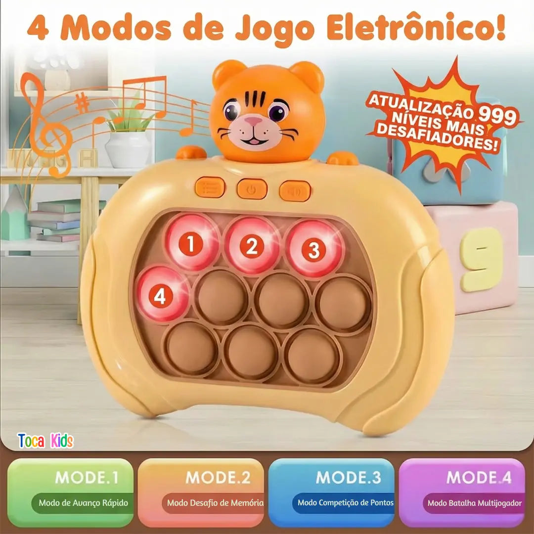 Pop It Eletrônico Sensorial – Brinquedo Fidget Luminoso | Toca Kids