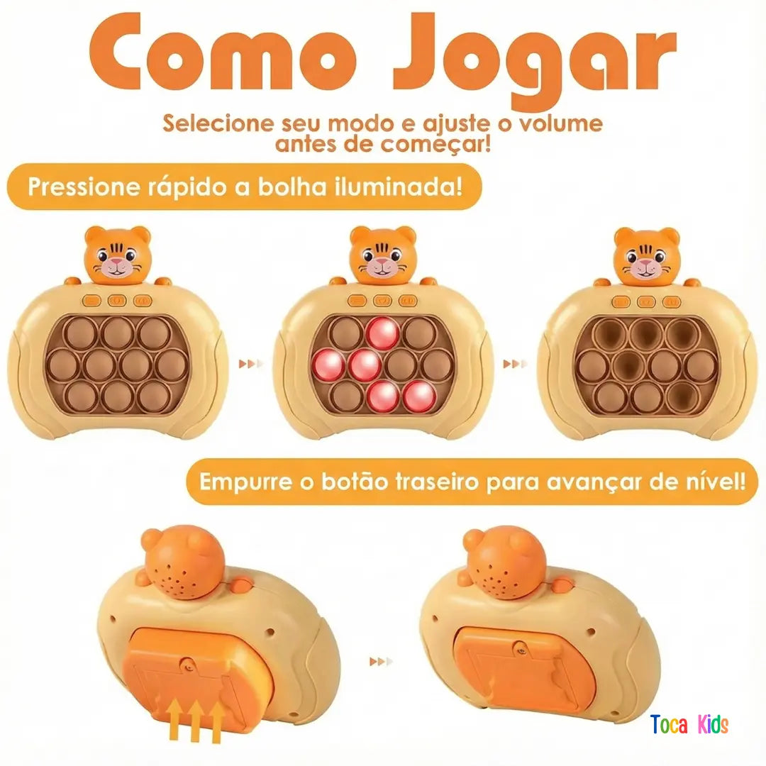 Pop It Eletrônico Sensorial – Brinquedo Fidget Luminoso | Toca Kids