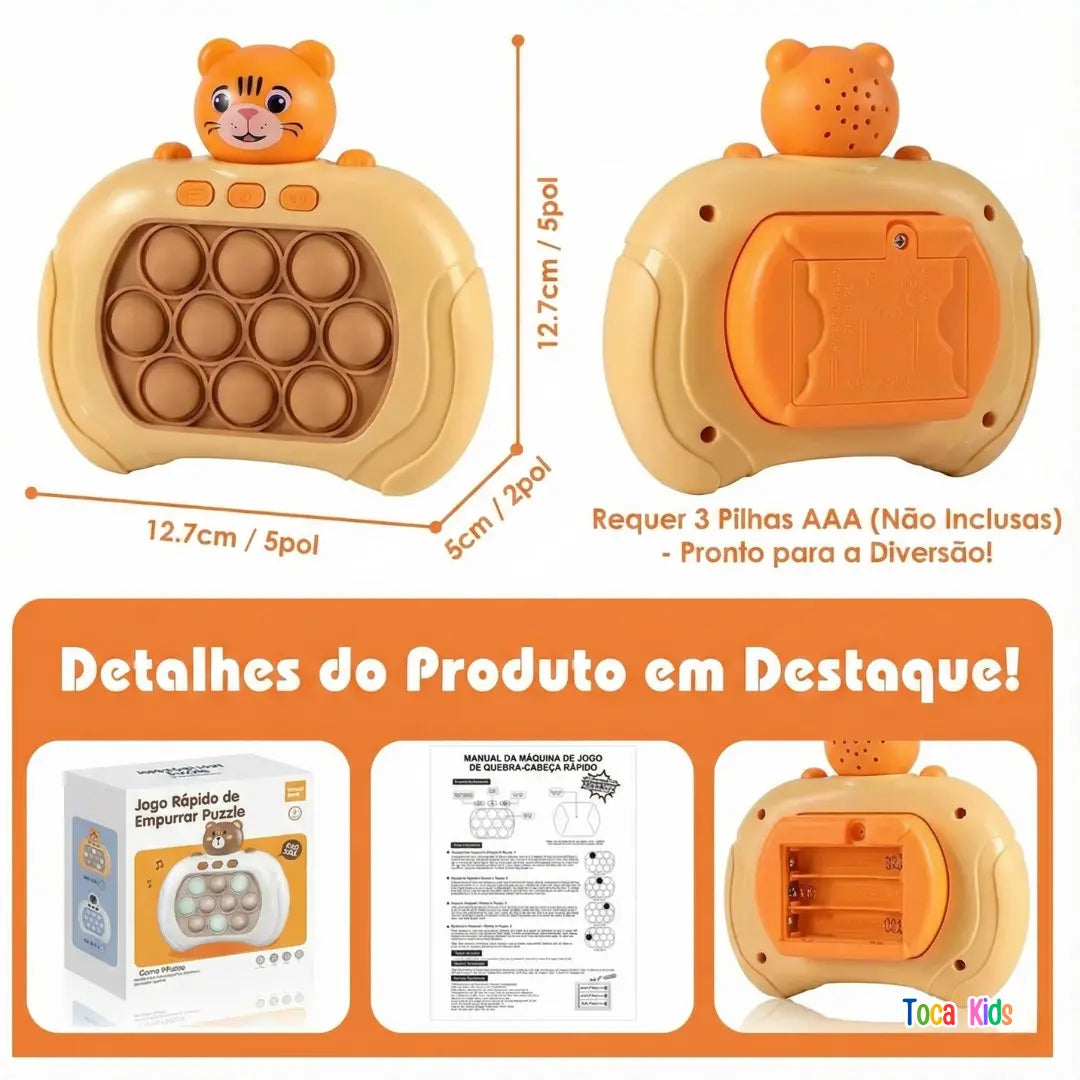 Pop It Eletrônico Sensorial – Brinquedo Fidget Luminoso | Toca Kids