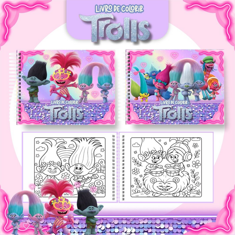 Livro de Colorir Bobbie Goods Trolls - Toca Kids