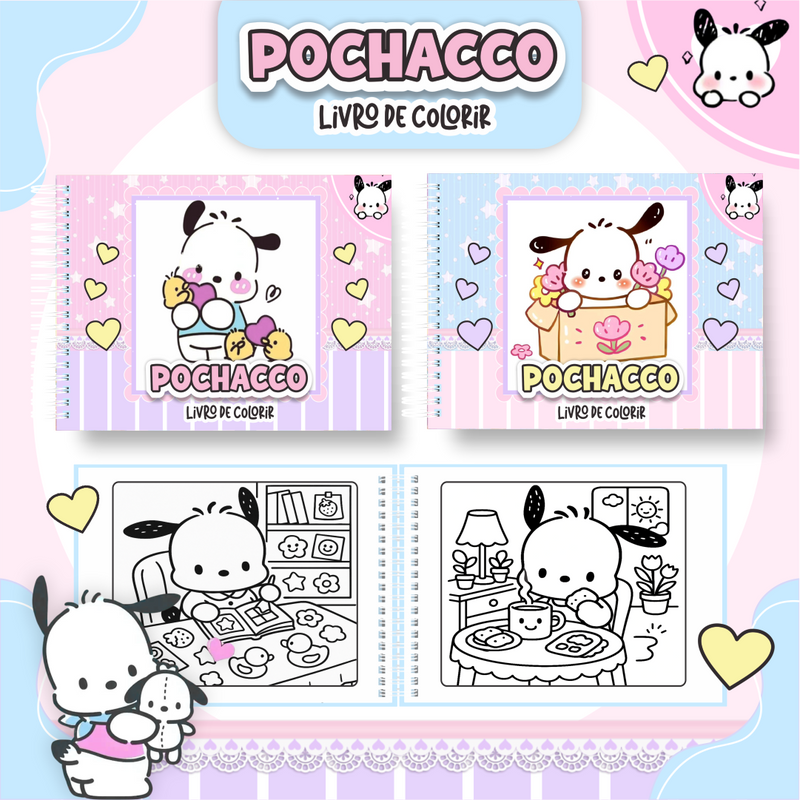 Livro de Colorir Bobbie Goods Pochacco - Toca Kids