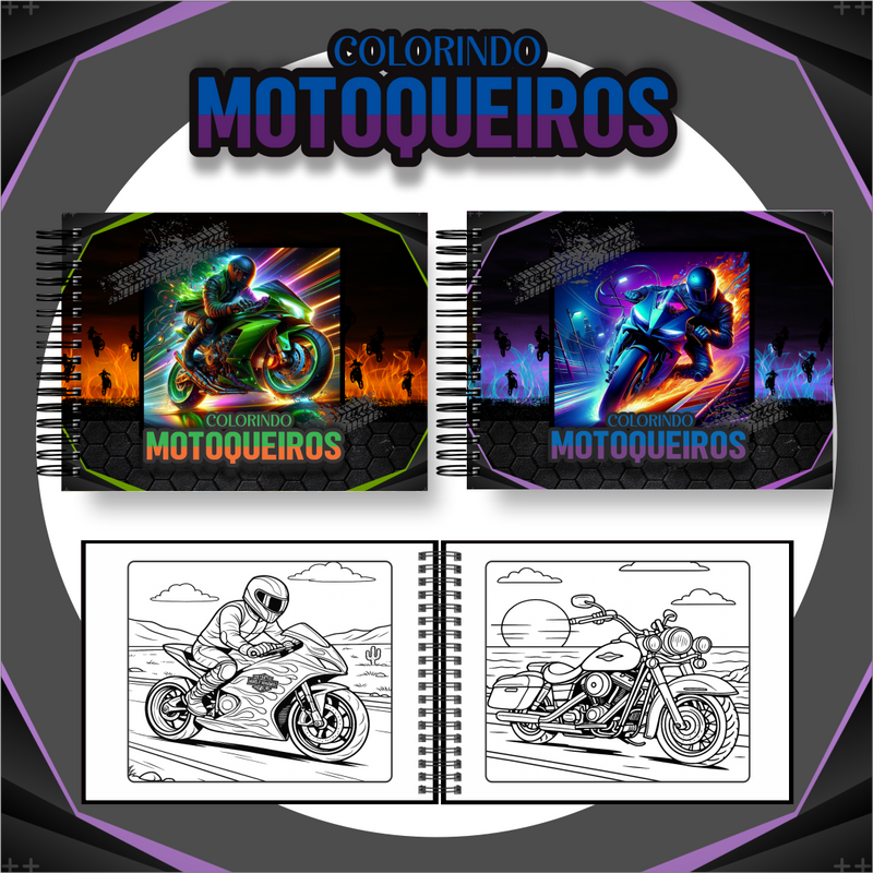 Livro de Colorir Bobbie Goods Motoqueiros - Toca Kids
