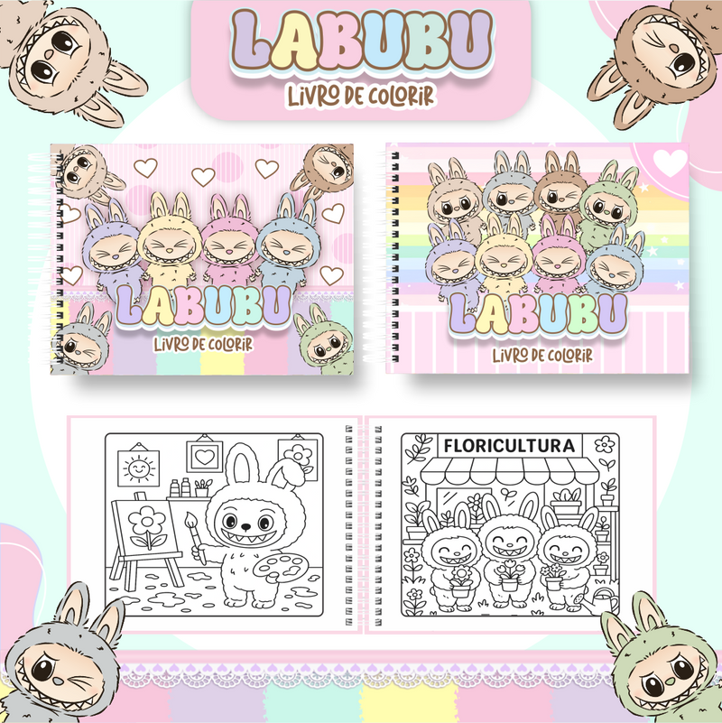 Livro de Colorir Bobbie Goods Labubu - Toca Kids