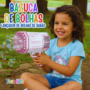 Bazuca de Bolhas de Sabão Automática | Diversão Infantil – Toca Kids