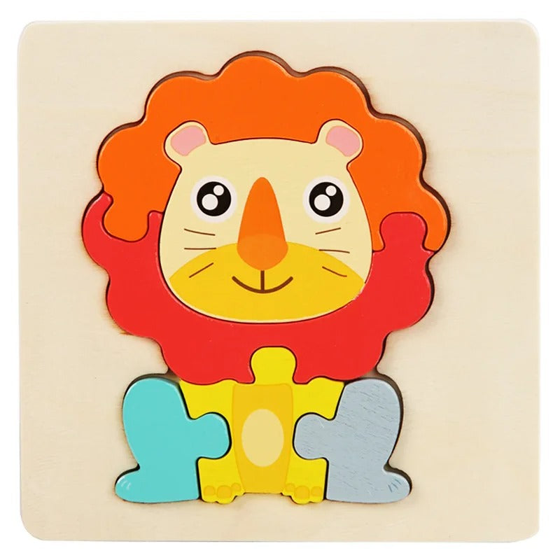 Quebra-Cabeça Infantil de Madeira Animais | Toca Kids