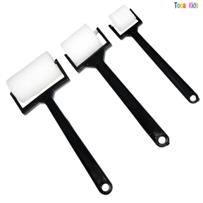 Kit Pintura Infantil 48 Peças - Pincéis de Esponja, Rolinhos e Carimbos