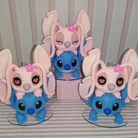 Vela Biscuit Stitch e Angel – Encanto para o Seu Parabéns! 💙💖