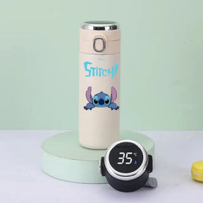 Garrafa Térmica Stitch e Angel – Mantenha Suas Bebidas na Temperatura Perfeita com Muita Fofura! 💙💜