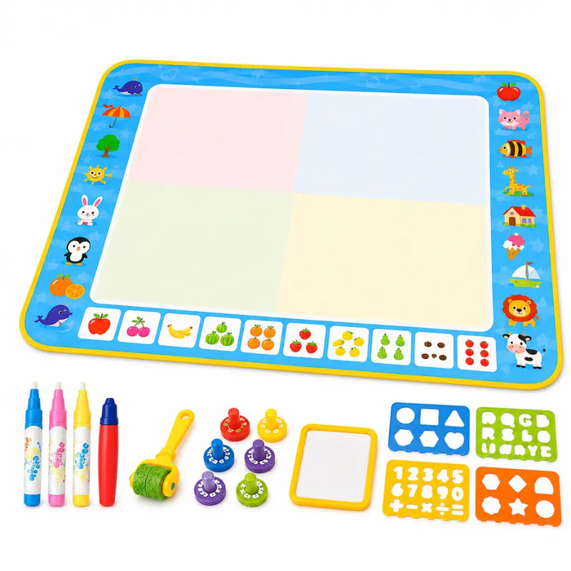 AquaMagic Kids tapete mágico de desenho com água e acessórios educativos