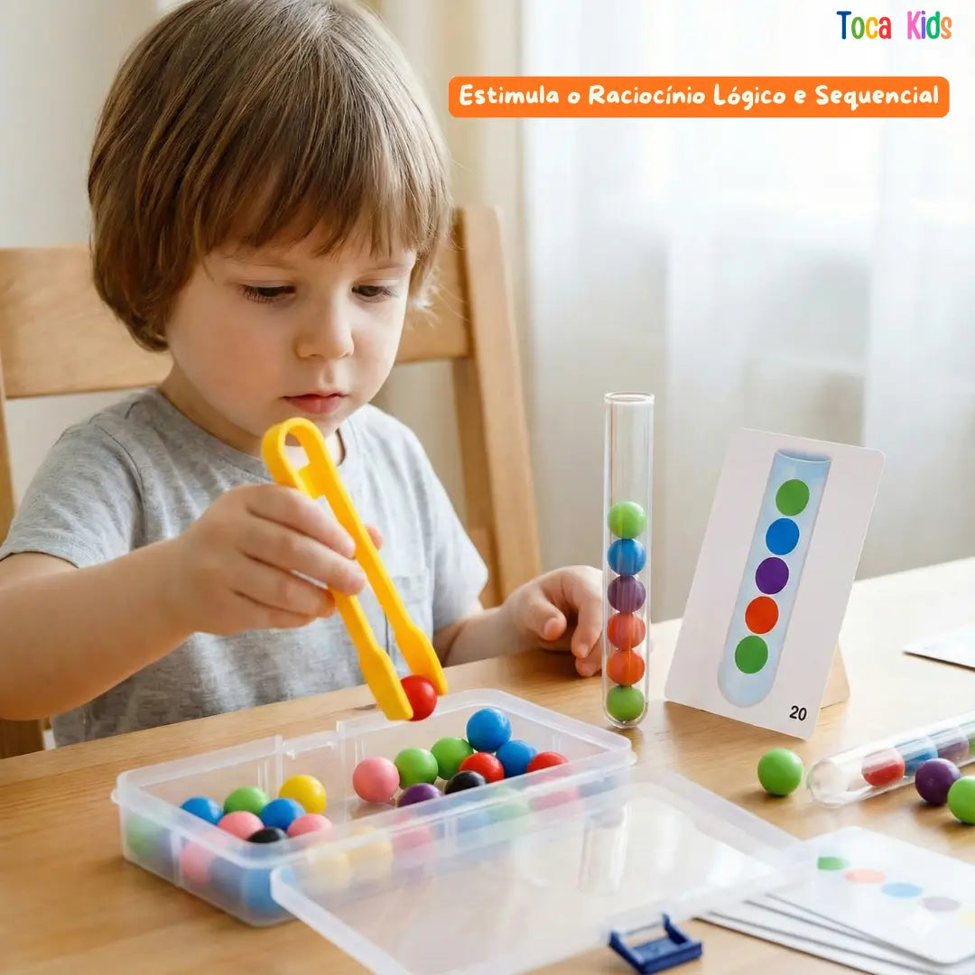Kit Brinquedo Montessori – Concentração, Lógica e Treino Motor | Toca Kids