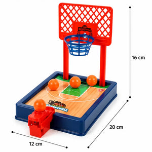 Basquete de mesa infantil com medidas de 12 por 20 por 16 centímetros