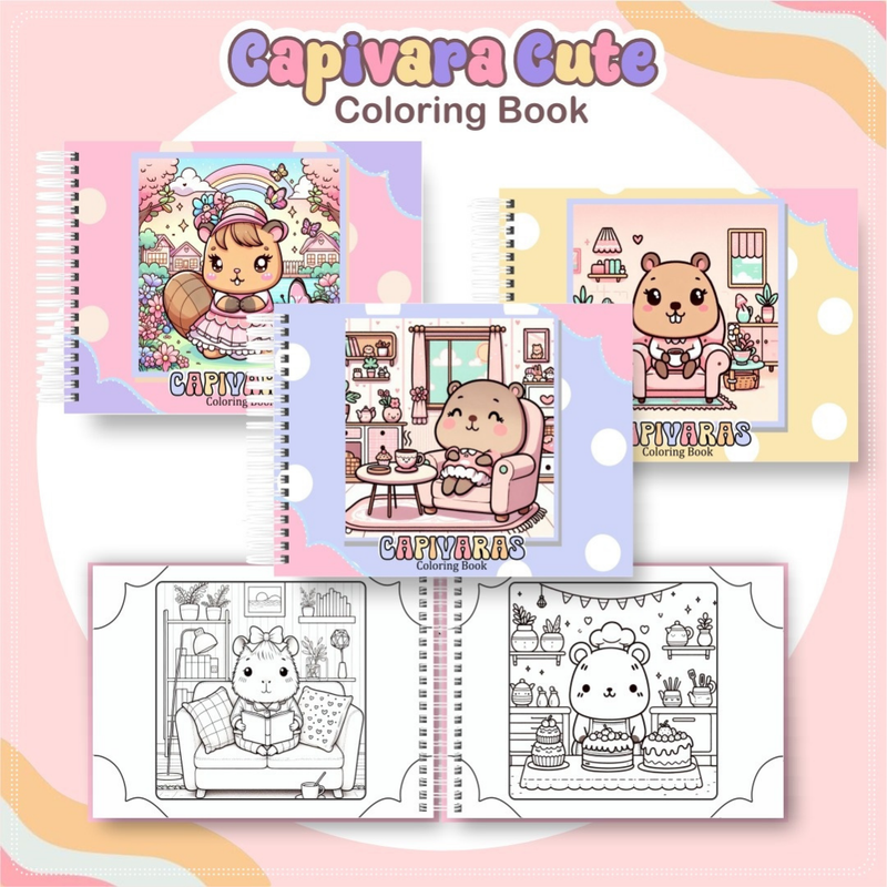Livro de Colorir Bobbie Goods Capivara fofa - Toca Kids